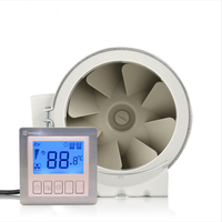 Ventilateurs intelligents de conduit d'échappement de haute qualité Ventilateur en ligne de conduit turbo à 3 vitesses à débit mixte pour la ventilation
