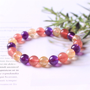 Haute Qualité Naturel Perles Clarmer Chaude Vente En Gros Personnalisé 8mm Aimant Charme Perles Stretch Naturel Pierre de Lave Perle Bracelet - Product Image 2
