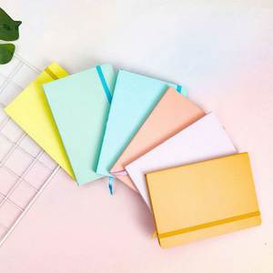 Selle en cuir à couverture rigide cousue avec impression personnalisée Agenda A5 écologique promotionnel Planificateur personnalisé ordonné au collège de luxe - Product Image 1