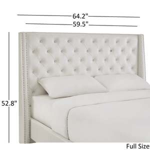Faux di Cristallo di Cuoio Trapuntato In Tessuto Testiera Avorio <span class=keywords><strong>Bianco</strong></span> Wingback Imbottita In Pelle Testiera - Product Image 4