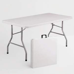 Wholesale White Portable <strong>Outdoor</strong> <strong>Foldable</strong> Chair <strong>Table</strong> 6ft 8ft Plastic Dinning Bbq Picnic Camping Folding <strong>Table</strong> for Events - Product Image 1