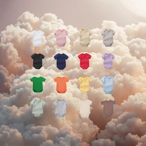 Commercio all'ingrosso 100% pettinato tutina per bambine e bambine in cotone tutina a manica corta per neonati con bottone caldo per l'estate 0-6 mesi - Product Image 3