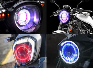 Gran oferta 2,5 3,0 pulgadas faro de coche 5D cubierta LED RGB Crystal Angel Eye BT APP Control <span class=keywords><strong>Auto</strong></span> Luz de circulació<span class=keywords><strong>n</strong></span> diurna luces ambientales - Product Image 2