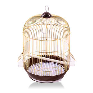 Portable Outdoor <strong>Bird</strong> Cage Electroplated <strong>Gold</strong> with Elevated <strong>Nest</strong> Button Closure Metal Villa for Dogs <strong>Birds</strong> Colorful Design - Product Image 1