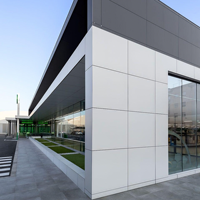Panneau de façade en alliage d'aluminium sur mesure, revêtement solide, enduit PVDF, classe ignifuge, anti-corrosion pour mur-rideau extérieur