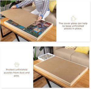 Rompecabezas de madera <span class=keywords><strong>para</strong></span> <span class=keywords><strong>adultos</strong></span> Juego de mesa 3000 piezas Mesas de rompecabezas con cubierta y estante - Product Image 4