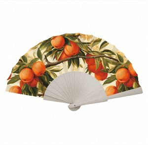 Abanico Plegable Personalizado de 23 cm, Hermoso Abanico de Madera para Baile al Aire Libre, Promocional, de Poliéster, Algodón y Bambú, con Diseño Pintado de Amor, en Oferta - Product Image 5