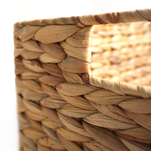 XH-cesta de jacinto de agua tejida a mano, Natural, duradero, Rectangular, almacenamiento - Product Image 4