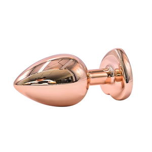 Dongkai Gold Rose Pink Klein Mittel Groß Groß Set Kristall Herz Runde Roinbow Metall Perlen Anal Plug Schmuck Edelstein Insert Sexy Toy - Product Image 3
