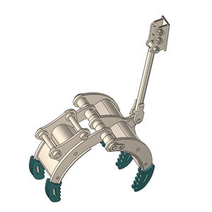 Grappin hydraulique à pouce pour chargeuse compacte de 12 tonnes, ouverture de mâchoire de 1200 mm, pour la démolition et le tri de roches et de débris, vente en gros pour usines - Product Image 6