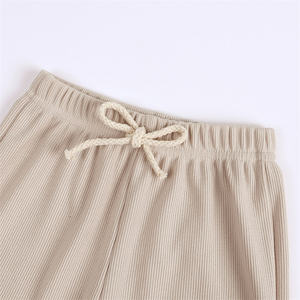 Baby Boys Girls Ribbed Cotton Long Sleeve Pullover + Trousers 2 Pieces Children Sets <b>Toddler</b> Solid Sweatsuit Sets 1 Pcs/ Opp <b>Bag</b> - Product Image 6