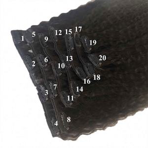 ISWEET <b>Kinky</b> Light Yaki Straight Clip in <b>Hair</b> <b>Extensions</b> Malaysian Virgin Human <b>Hair</b> Clip Ins - Product Image 1