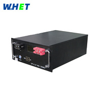 Smart BMS LCD 48V 51.2V 50AH 100AH 150Ah 200AH penyimpanan tenaga surya rumah Lithium Lifepo4 rak Server baterai terpasang