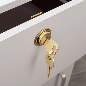 Khóa ngăn kéo vàng 808 Khóa tủ bằng đồng Khóa đồ gỗ nguyên khối - Product Image 2