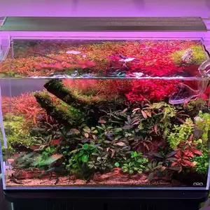 Week aqua luz de aquário em led, 30-130cm, controle por app, RGB-UV, para tanque de peixes, com temporizador