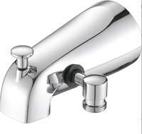 Robinet de bain moderne monocommande en laiton, encastré, avec compteur intégré, finition brossée, cartouche céramique durable, bec de sortie de baignoire souple