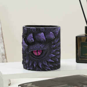 Maceta de Resina con Diseño de Ojo de Dragón, Redonda, Moderna, Adorno para Escritorio de Oficina u Hogar, Pieza Única, Decoración para Regalo - Product Image 1