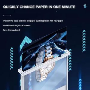Double Side Adjustable Brightness USB Charging A4 LED Advertising Desktop Light Box Menu Sign for <b>Bar</b> Restaurant Wedding - Product Image 3
