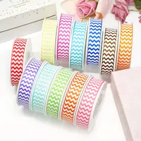 50 Yards 22mm Width Wave Grosgrain Ribbon Hair Bow Party Sewing
