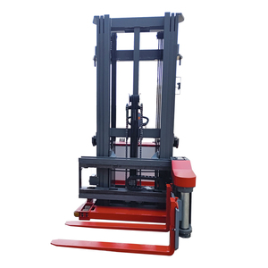 Carretilla elevadora eléctrica de pie eficiente 1T de 3 vías VNA Nuevos componentes-Motor 24V280Ah Batería AWD Altura de elevación 3000-6000mm - Product Image 3