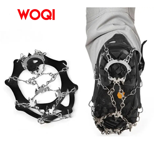 Woqi Couverture antidérapante Chaîne en acier inoxydable Griffes de glace de ski en plein air pour la neige Randonnée Escalade - Product Image 3