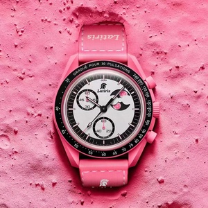 Đồng hồ thạch anh nữ thời trang Mẫu mới màu hồng Moon Mission có chức năng <span class=keywords><strong>Chronograph</strong></span> Đồng hồ mặt trăng thạch anh độc đáo giá cả phải chăng dành cho nam - Product Image 1