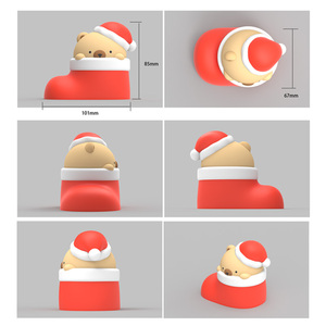 Goldjyx Santa Claus Gift Silicone Night <b>Light</b> Baby Night <b>Light</b> <b>Led</b> Silicone Night Lighting Decorative <b>Led</b> Night <b>Light</b> Home Use - Product Image 6