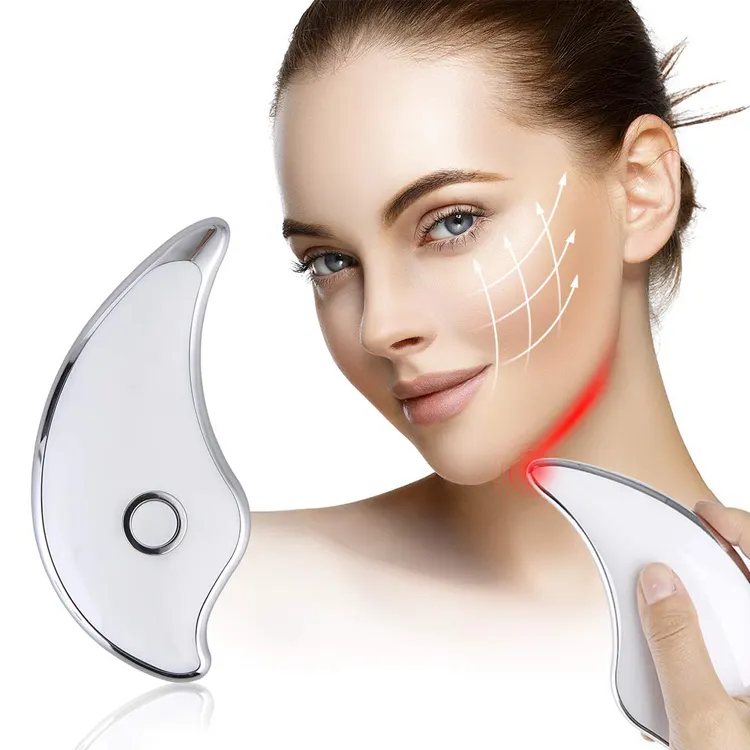 Masseur de visage Portable visage plus mince cou Guasha outil portable Vibration ionique EMS dispositif de levage du visage