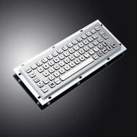 Clavier industriel robuste DAVO LIN D-8656 compact à 65 touches, étanche IP65, en acier inoxydable, interface USB, certifié CE