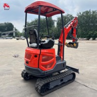 Mini-excavatrice domestique de 1,8t, 2t, 3t pour le creusement de fossés et les travaux de construction, avec diverses outres auxiliaires et moteur de translation intégré