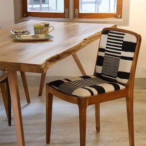 Luxury Solid Acacia Wood 6 Seater <b>Dining</b> <b>Table</b> with Metal Legs Modern Design <b>Dining</b> Furniture for Home Kitchen Restaurant - Product Image 2