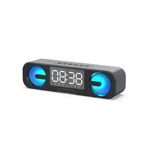 Novo design Desktop Bluetooth Speaker com HD Mirror Display 15 metros de transmissão sem fio