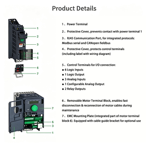 ไดรเวอร์ปรับความถี่ ATV320U15N4C ราคาประหยัด ไดรฟ์ AC 3 เฟส คอนเวอร์เตอร์ปั๊ม VFD ตัวแปลงความถี่ - Product Image 2