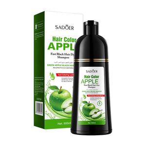 Tinte Capilar Herbal de Manzana Verde, Fácil y Rápido de Usar, No se Desvanece, Ingredientes Suaves que No Irritan, Venta al por Mayor 500ml - Product Image 1