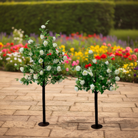 Luckygoods Dekorative Blumenbäume Hochzeitstisch Grüner Baum Tischdekoration Innen/Außen Kugelförmige Weihnachtsbäume Deko