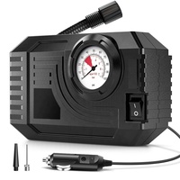 Nouveau compresseur d'air portable 12V filaire pour voiture avec manomètre numérique, moniteur de pression des pneus, arrêt automatique, ABS d'urgence