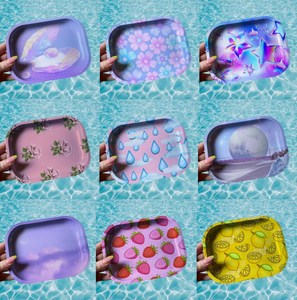 Accesorios para Fumar para Chicas, Color Rosa, Personalizados al por Mayor, Lindos, Kit de Bandeja para Liar con Sublimación, Bandeja Metálica para Hierbas, Juego de Bandejas para Liar Lisas en Existencia - Product Image 1