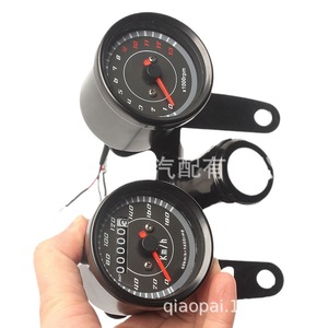 Kit de Panel de Instrumentos para Motocicleta Cg125, Tacómetro Analógico, Velocímetro 0-140 km/h, Metal Negro, para Modificación y Mejora de Motos de Calle - Product Image 5