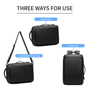 <span class=keywords><strong>Mochila</strong></span> <span class=keywords><strong>kaka</strong></span> <span class=keywords><strong>de</strong></span> cuero para hombre, bolso inteligente a la moda con usb, personalizado, impermeable, para ordenador portátil, 2019 - Product Image 5