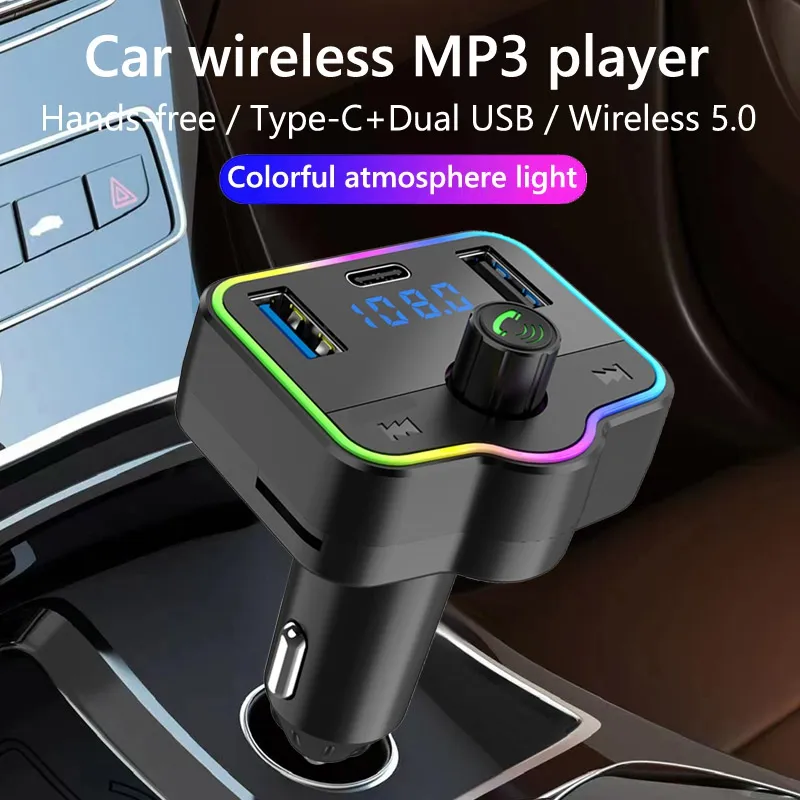 Auto-Accessoires 2024 Bluetooth-Station Station Draadloos Aangesloten Audio Bluetooth Fm Radio Zender Auto Mp3-speler