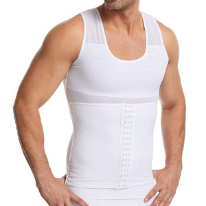 Gilet Modellante da <span class=keywords><strong>Uomo</strong></span> con 3 File di Gancetti, Contenitivo Addominale a Compressione, Canotta per Dimagrimento e Correzione Posturale - Product Image 5