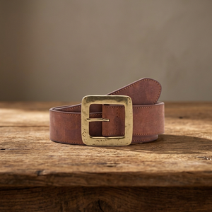Cinturón de Cuero Vacuno Vintage para Mujer, con Hebilla de Pin, Diseño Floral, 3.8cm de Ancho, Ecológico, Impermeable, Resistente, de Acero de Alta Calidad - Product Image 1