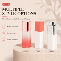 Flacon pompe airless carré de luxe pour emballage cosmétique, flacon de lotion et sérum sous vide, personnalisable OEM ODM 15ml 30ml 50ml