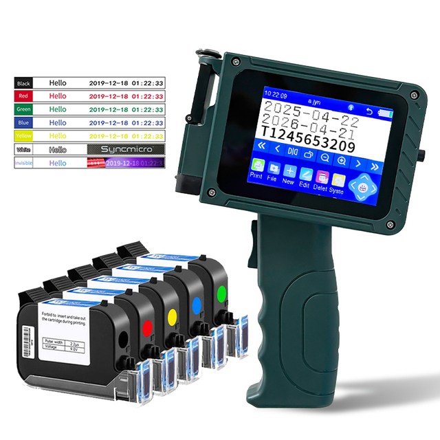 New 12.7 Mini Handheld Inkjet Printer Gun Time Date Handheld Batch Code Inkjet Printers