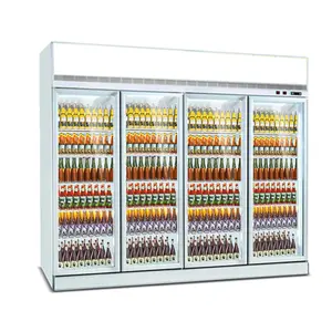 Tủ Lạnh Thương Mại Trưng Bày Đồ Uống Nhiều Tầng Cửa Kính Dọc Bán Trực Tiếp Từ Nhà Máy