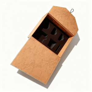 High-end Private Custom <strong>Fabric</strong> Folding <strong>Box</strong> with Hand-held Tea Set Gift <strong>Box</strong> Featuring Embossing Matt Lamination Bronzing - Product Image 4