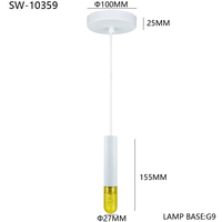 Lámparas Colgantes LED Decorativas Personalizadas de 220V con Bola de Plástico G9 para Comedor y Dormitorio