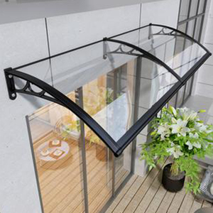 Auvent personnalisé <span class=keywords><strong>en</strong></span> <span class=keywords><strong>polycarbonate</strong></span> durable, protégé contre les UV, avec structure <span class=keywords><strong>en</strong></span> aluminium, pour terrasses et fenêtres - Product Image 5