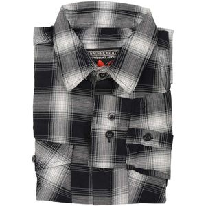 2025 chemise en flanelle de coton à manches longues en cuir pour hommes noir et blanc modèle MNG11654 - Product Image 6