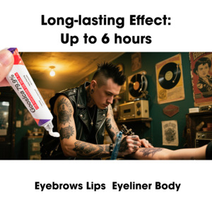 Tem nhãn thiết kế miễn phí Kem xăm Rambo Dụng cụ vi chạm mày Mực xăm vĩnh viễn Dụng cụ trang điểm - Product Image 3